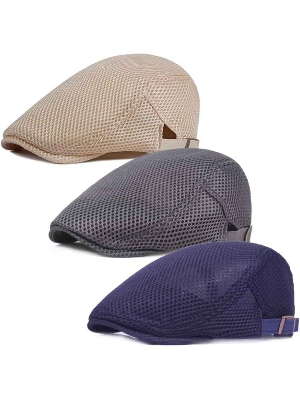 Men's Summer Breathable Mesh Newsboy Flat Ivy Cap | Stylish Gatsby Cabbie Hat